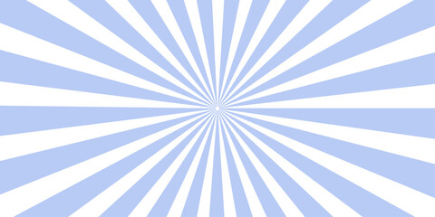 An abstract blue sunburst background featuring a vintage radial pattern of light rays and sunbeams in a retro vector illustration design © Asad Shehbaz