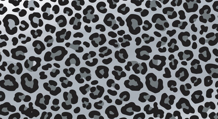 Close-up of a black and white leopard or cheetah print pattern. © Rena