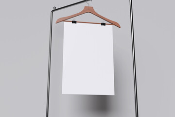 Realistic Hanging Poster Blank