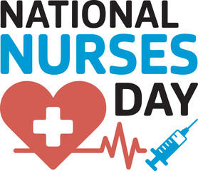National Nurses Day &ndash; Healthcare Appreciation Heart Pulse Syringe Design