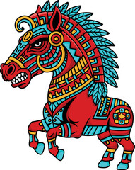Fototapeta premium Colorful Tribal Horse
