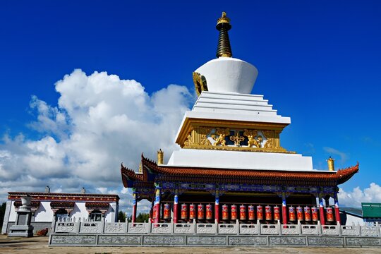 Guanghui Temple, a Tibetan Buddhist monastery in Ewenki Autonomous Banner, Hulunbuir City, Inner Mongolia Autonomous Region, China