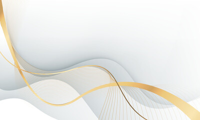 Abstract luxury element with gold light glow effect on white modern graphic design decoration for banner template background vector