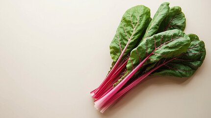 Organic Swiss Chard Leaf Texture Background