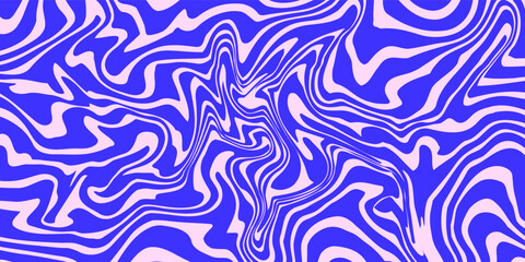 Fototapeta premium Psychedelic swirl seamless pattern. 60s, 70s style liquid groovy background.