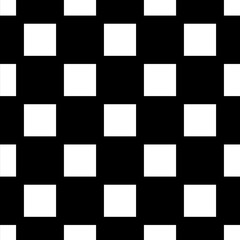 Black and White Seamless Checkerboard Square Pattern Background