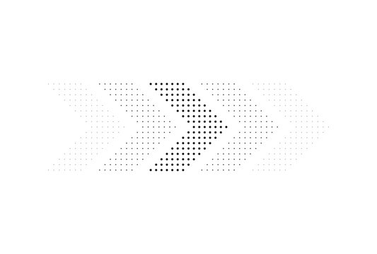 Halftone Arrow Direction Design 