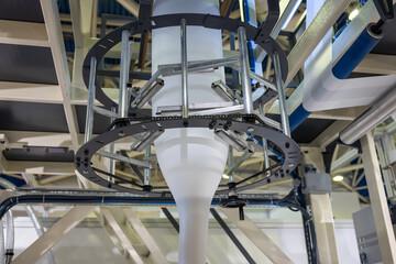 Plastic film extrusion. Extrusion Line for Polyethylene Packaging Film. Polyethylene Bag and Packaging Film Production. Manufacturing Process of Polyethylene Film for Bags. Selected focus.