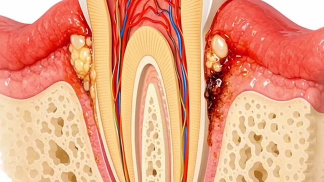 Infected tooth dental anatomy tooth decay gum inflammation periodontal disease oral disease oral infection dental nerve tooth root gingivitis gum tissue painful infected tooth cross section