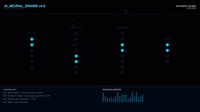 Modern web design template with digital UI elements and technology concept background.