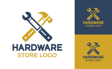 Hardware Store Logo Modern Minimalist Tool Shop Identity.