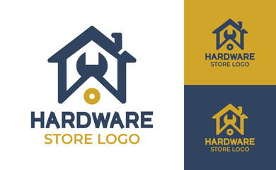 Hardware Store Logo Modern Minimalist Equipment Retail Identity.