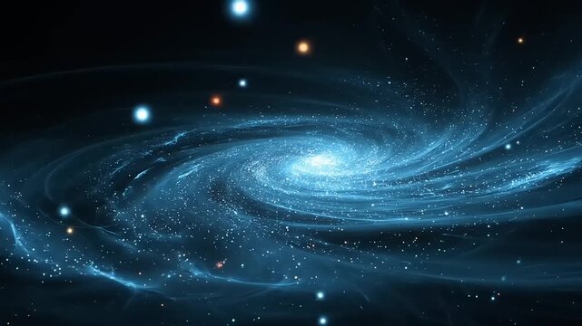Cosmic spiral galaxy abstract illustration of celestial universe