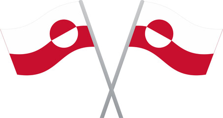 Greenland flag  couple icon © Patsiri
