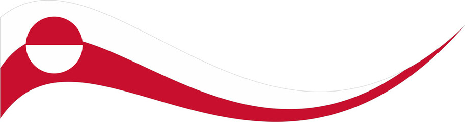 Greenland flag  freeform shape icon © Patsiri