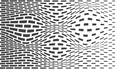  Abstract greay colour geomatry horizontal wave distorting pattern used for as background. Vector illustration