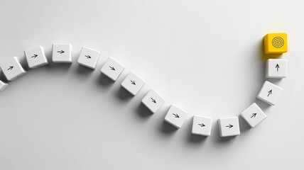 Movement towards the intended goal. Business strategic planning, risk management