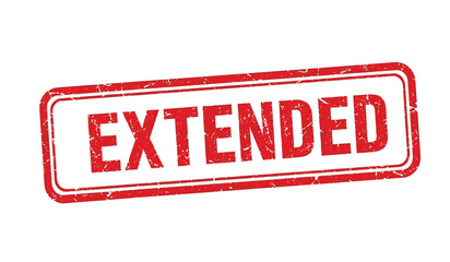 Red extended stamp on with distressed texture