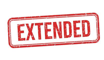 Red extended stamp on with distressed texture