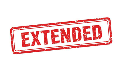 Red extended stamp on with distressed texture