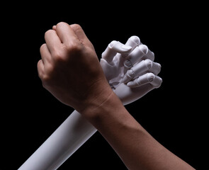 Human vs Robot Arm Wrestling Challenge for Artificial Intelligence Supremacy
