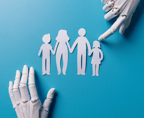 Robotic Hand Pointing at Paper Family for Targeted Data Analysis