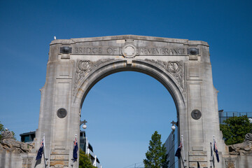 Fototapeta premium Bridge of Remembrance, Christchurch New Zealand
