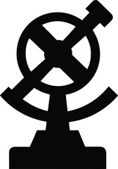 Obraz premium astrolabe ancient navigation silhouette vector illustration on transparent background