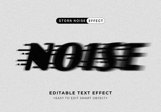 Black Speed Glitch Storm Noise Text Effect