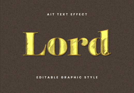 Gold Polished Medieval Realistic Text Effect
