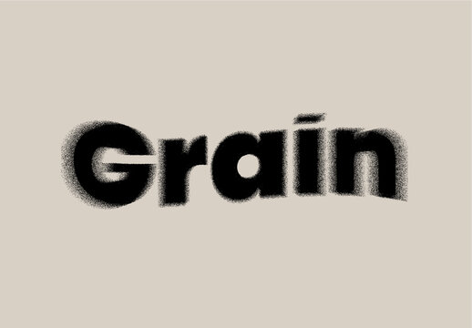 Black Spray Dissolving Blur Grainy Text Effect