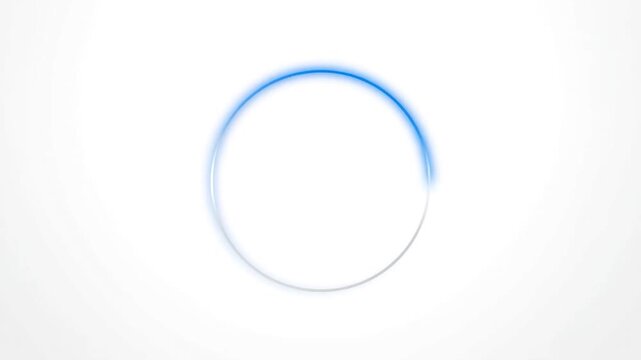A simple circle with a blue glow against a white background
