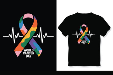 Cancer Awareness Ribbon Hands Silhouette Vector T-Shirt Design