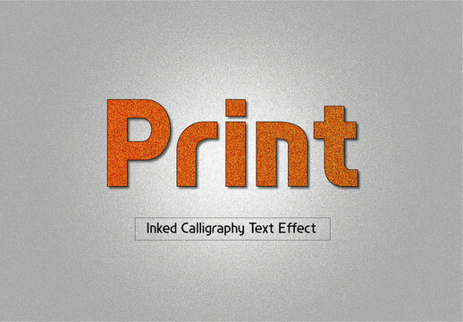 Orange And Black Bold Bad Print Text Effect