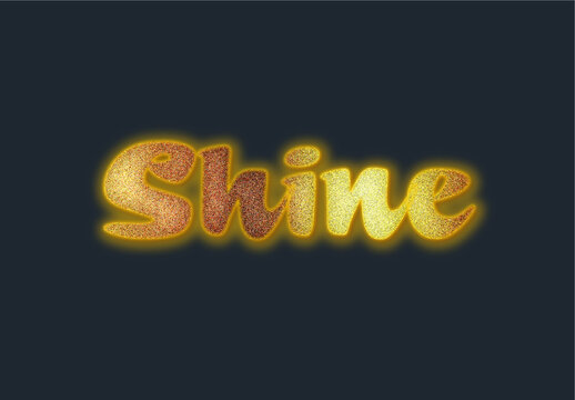 Yellow Glow Luxury Gold Glitter Text Effect