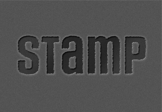 Dark Gray Rough Debossed Text Effect 