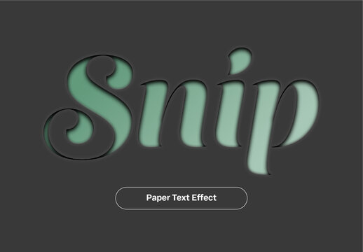 Debossed Cutout Paper Text Effect