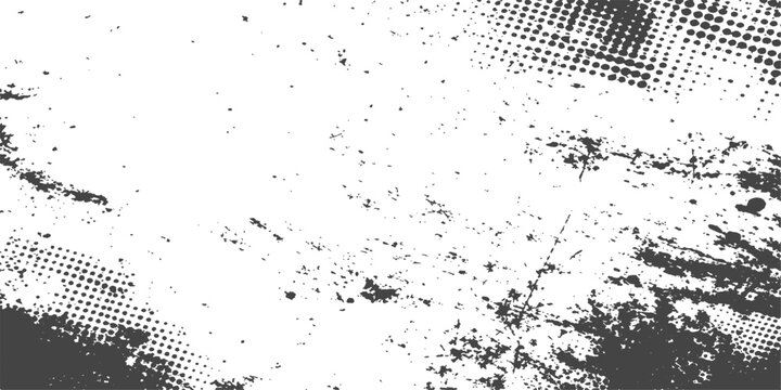 An abstract black ink splat pattern featuring grunge texture and paint splatter elements on a liquid brush stroke vector background for artistic wallpaper design