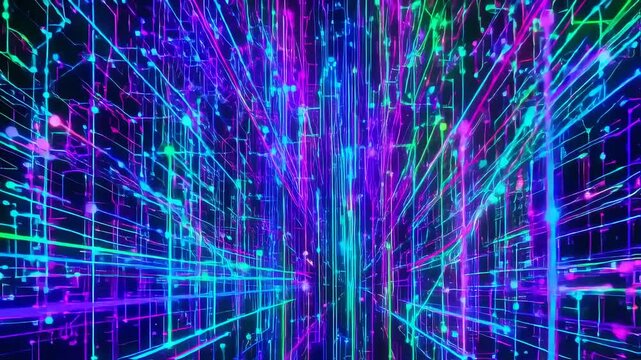 Abstract light trails and energy flow
