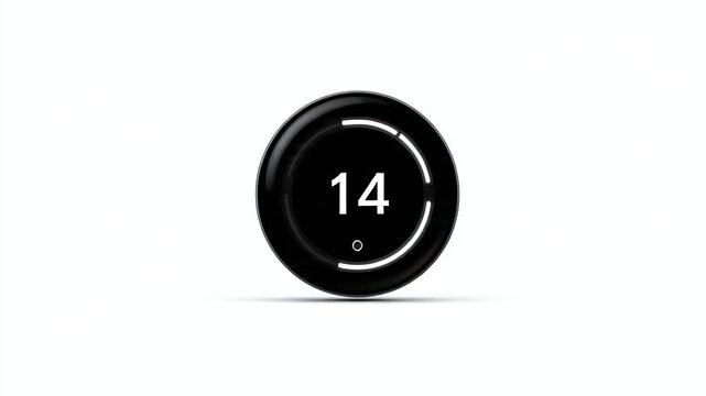 Black circular smart home device screen.
