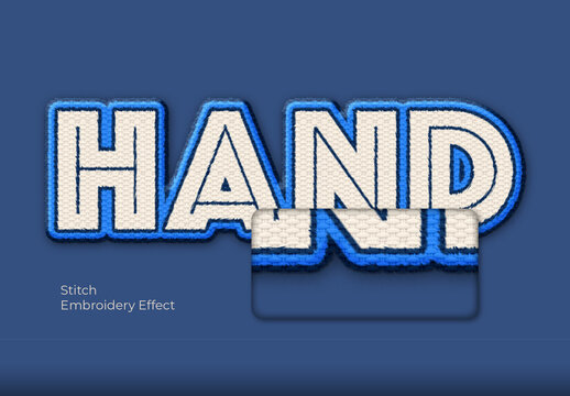 Stitch Embroidery Text Effect