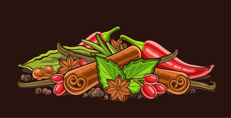 Vector Spices Still Life