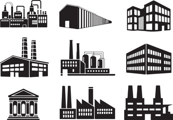 Fototapeta premium building silhouette collection for city planning and design use