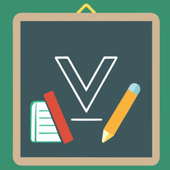 design logo vector icon illustration modern chalkboard