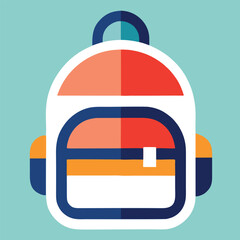 design logo vector icon illustration school backpack