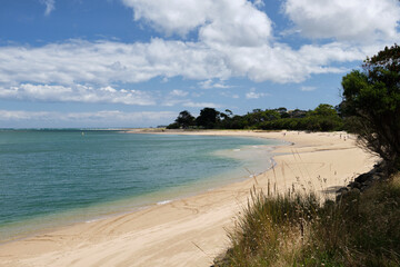 The beautiful sandy Town Beach is ideal for families with little kids - Inverloch, Victoria, Australia