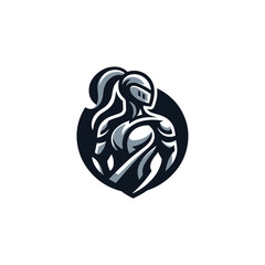 Fototapeta premium Female Knight Logo
