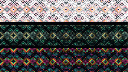 Seamless geometric ethnic pattern inspired by Mayan and Latin American textiles