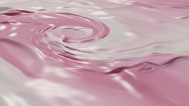 Seamless loop of flowing abstract pastel pink and creamy white liquid silk waves slowly moving and rippling across the frame slowly moving, warm palette, bridal theme