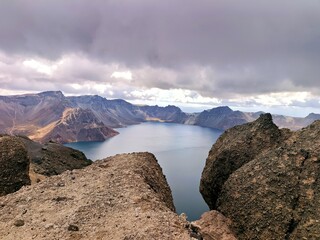 Fototapeta premium Changbai Mountain Scenic Area (Heaven Lake), Yanbian Korean Autonomous Prefecture, Jilin Province, China